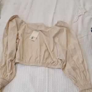 Levi's Cream Off-Shoulder Blouse